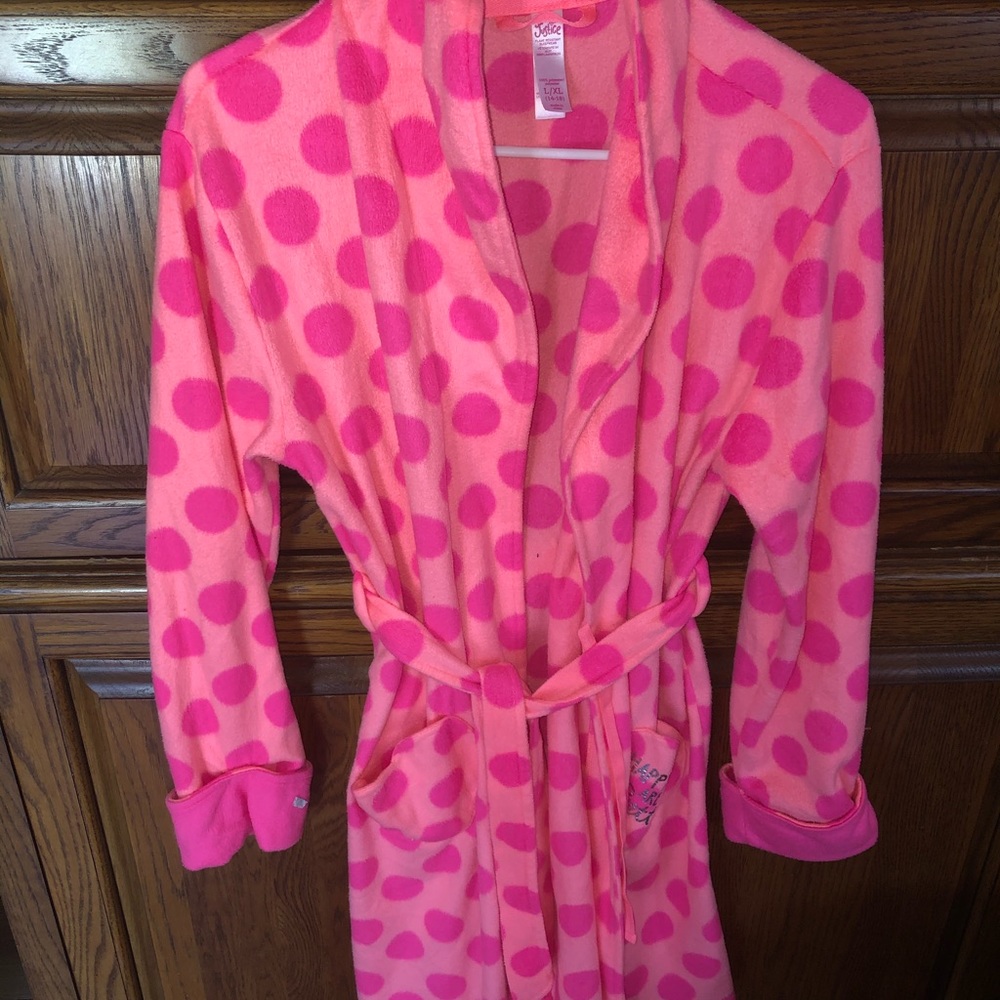 Happy Girls Are The Prettiest Justice Dotted Robe